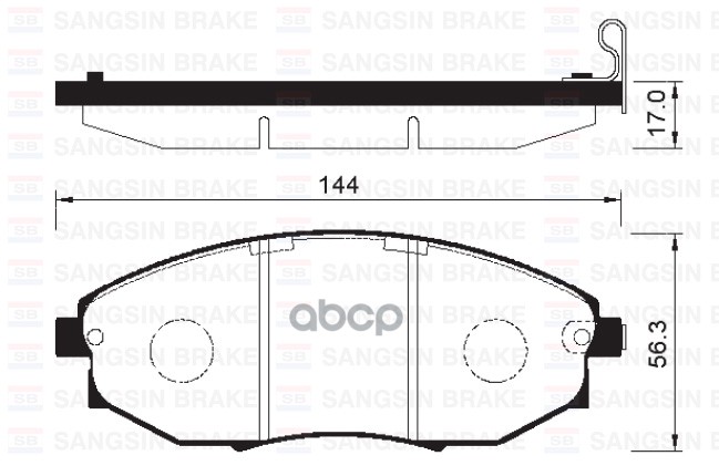 Колодки передние SANGSIN BRAKE SP1193